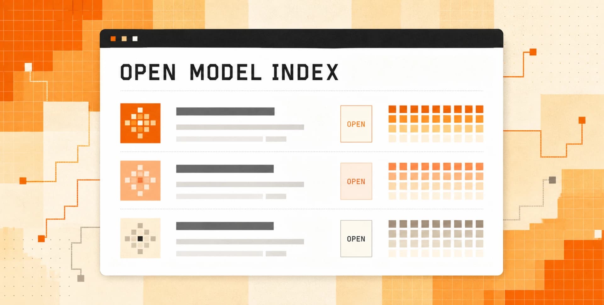 Open model registry with model families and deployment metadata