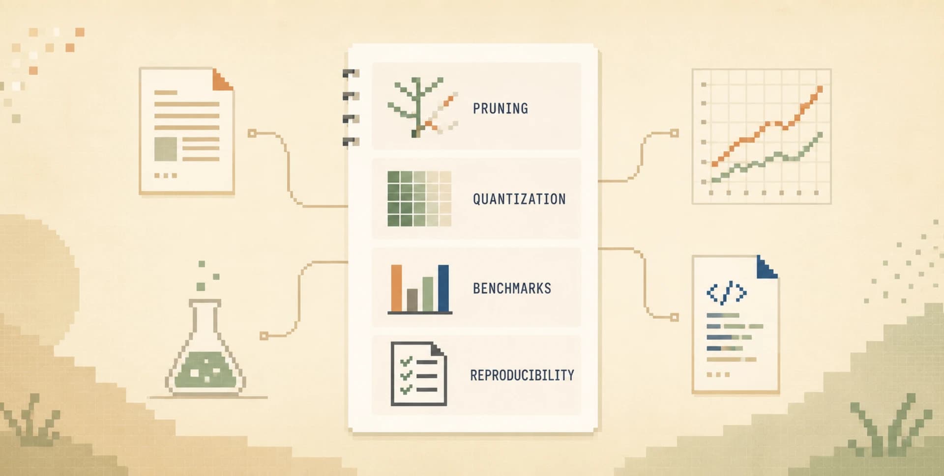Open research methods connected through a model research map